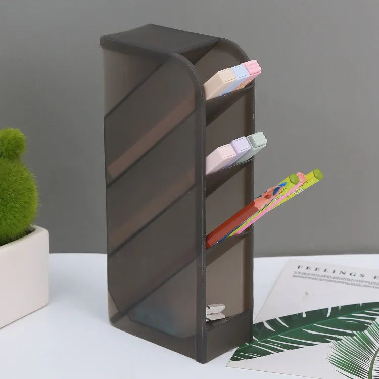 Praktischer quadratischer Stifthalter aus Kunststoff für Schreibtisch