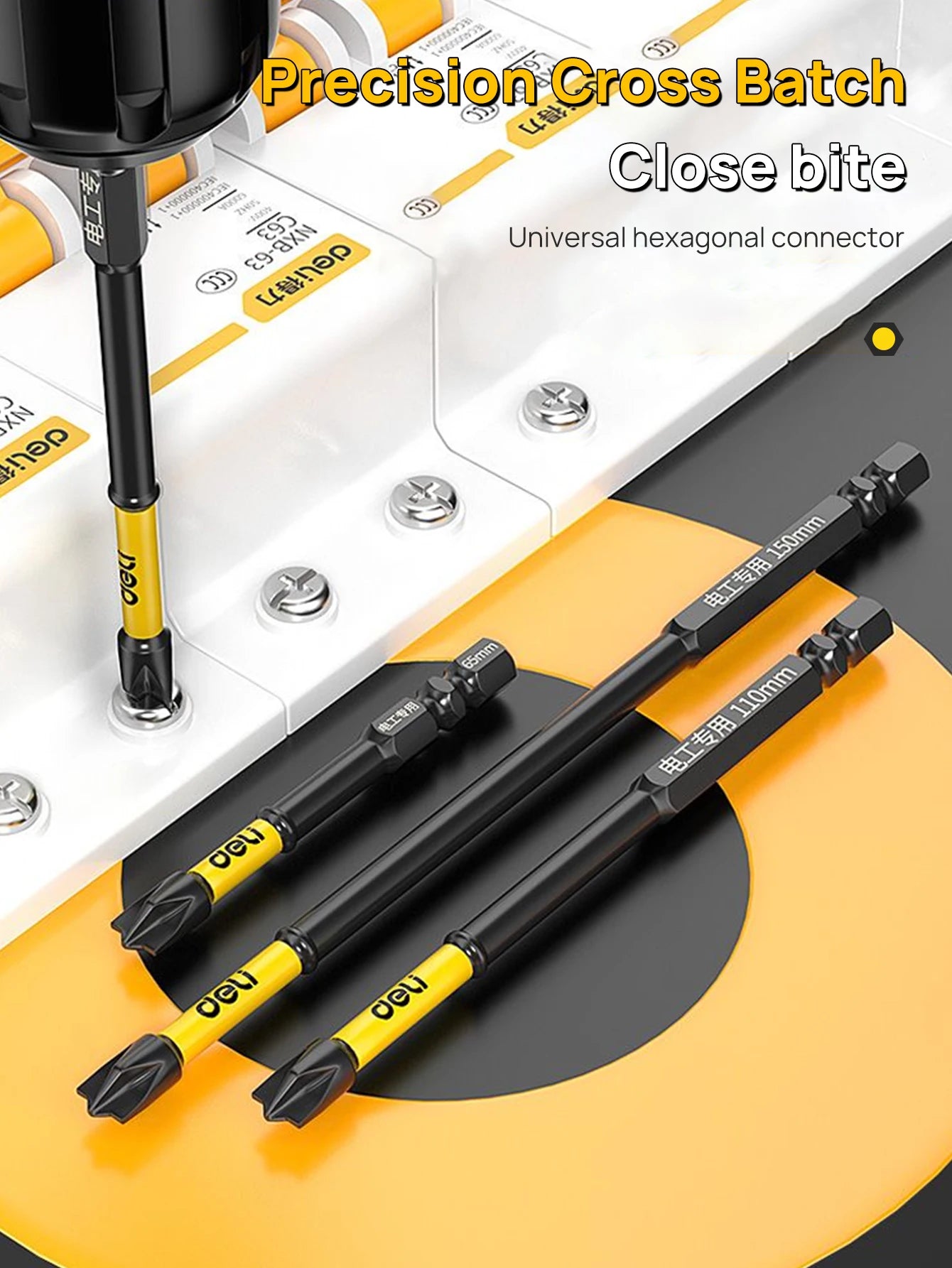 Magnetischer Schraubendreher-Satz Set, Rutschfest, 65/110/150mm