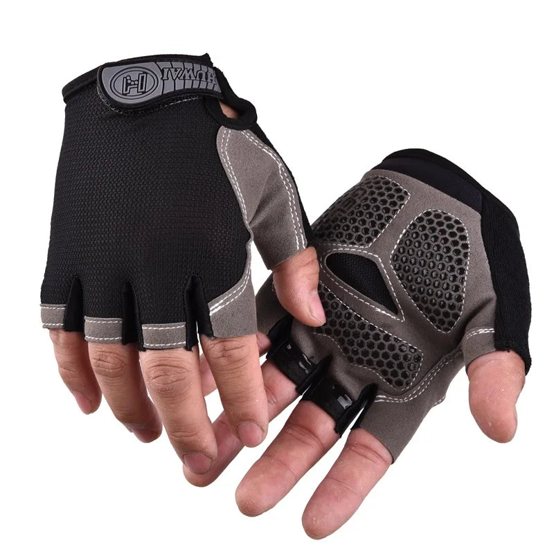 Unisex Halbfinger Fahrradhandschuhe atmungsaktiv rutschfest MTB Sommer