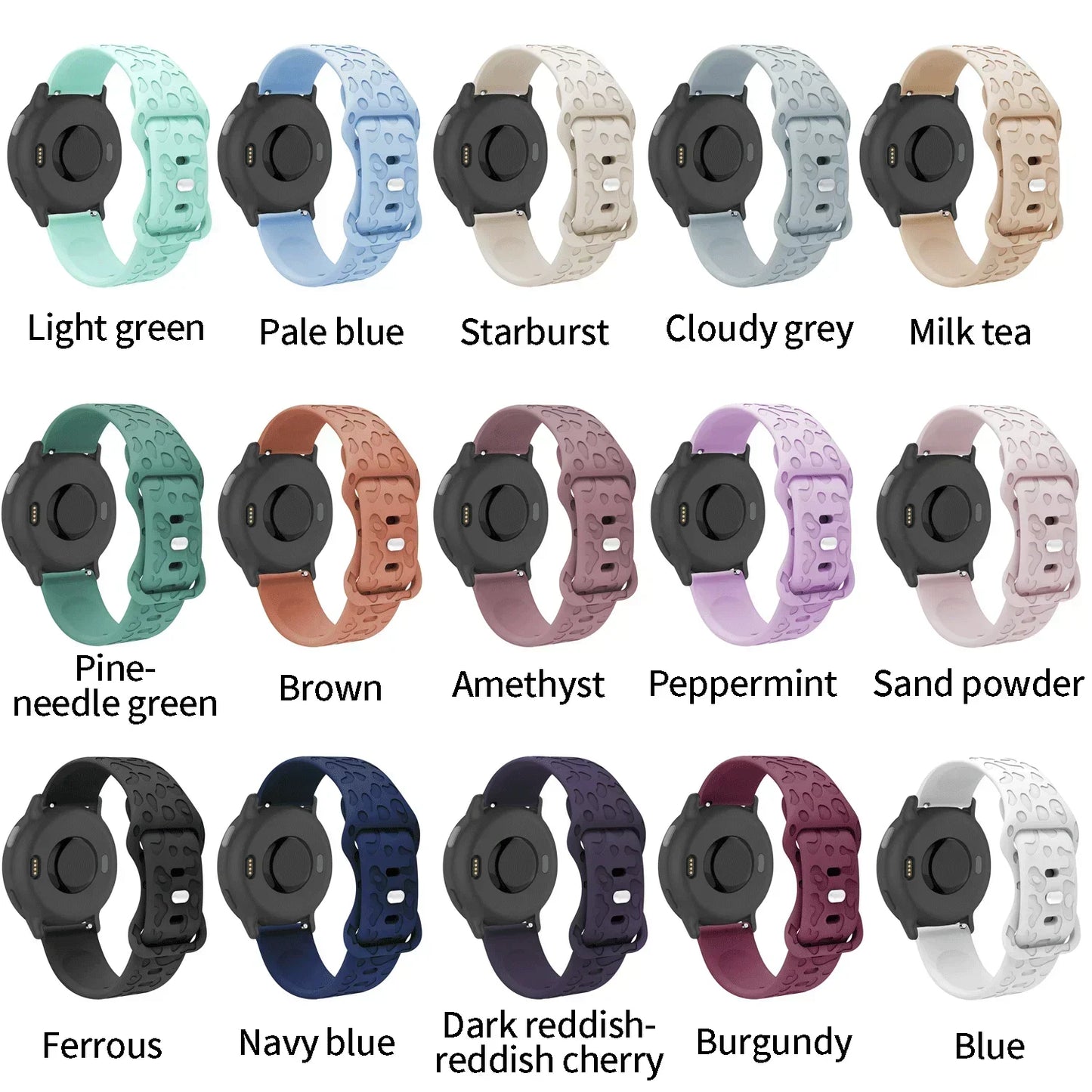 Leopard Silikon Uhrenarmband 18 20 22mm kompatibel für Sportuhren