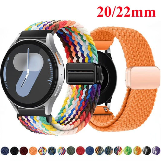 Magnetisches Nylonarmband 20/22mm für Smartwatches mit Schlaufenverschluss