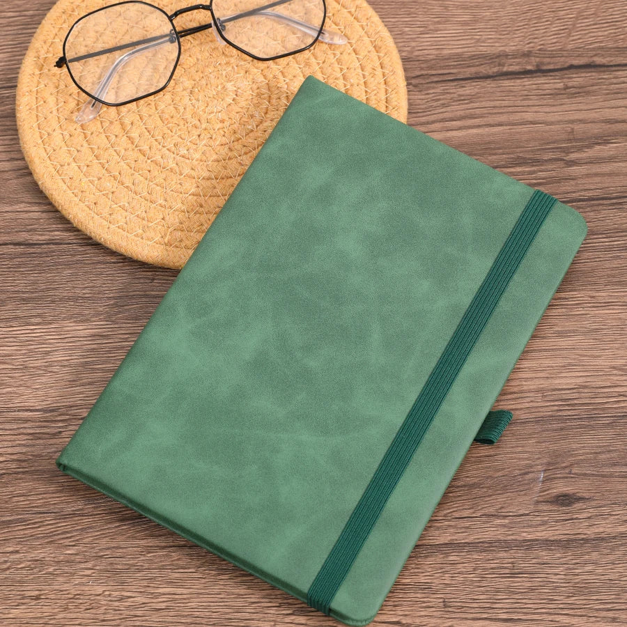 Vintage A5 Leder Notizbuch mit Hülle, Armband & Lesezeichen Business
