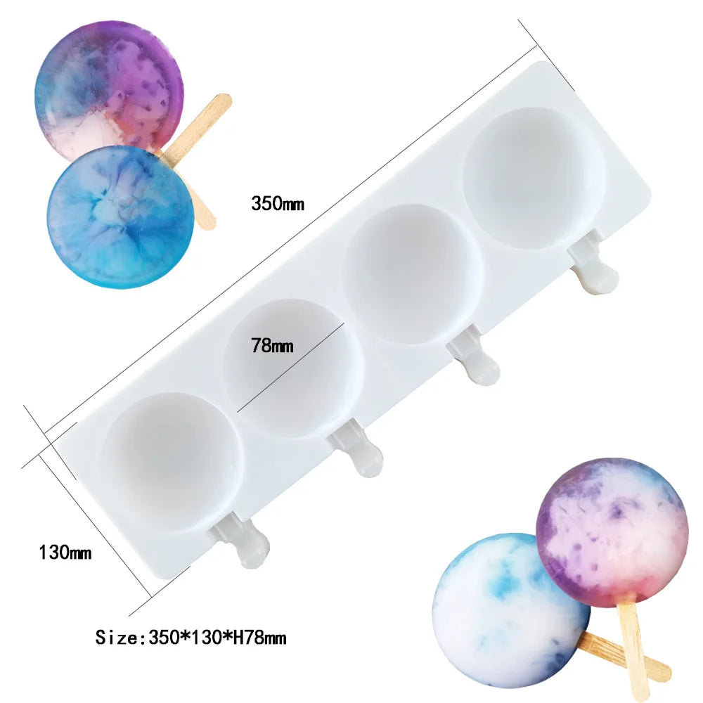 Vielseitige Silikonform für Eis, Kuchen und Babynahrung im Donut Design