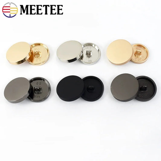 10 Stück flache runde Metallknöpfe 10-28 mm für Kleidung und DIY - Yabubest - Home & More