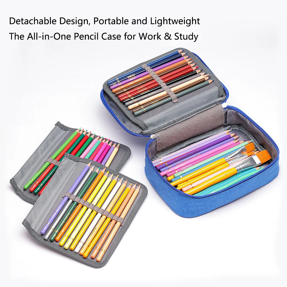 Federmäppchen mit großem Fassungsvermögen und Stifthaltern für Schüler und Künstler