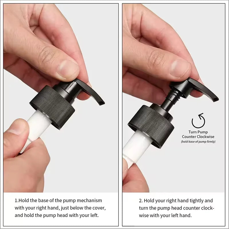 Mattschwarzer Nachfüllspender 300/500ml fuer Shampoo Seife Lotion Bad