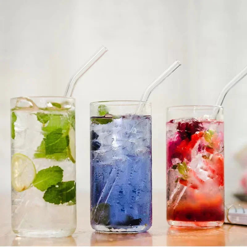 Umweltfreundliche Glasstrohhalme mit Bürsten für Smoothies und Cocktails-Yabubest - Home & More