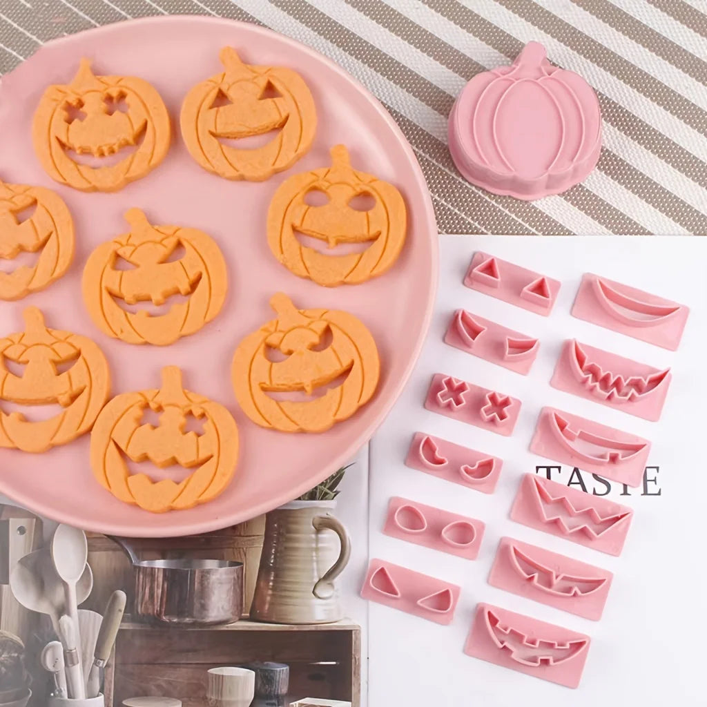 Halloween Keks Ausstecher Set 3D Kürbis Geist Fondant Prägeform