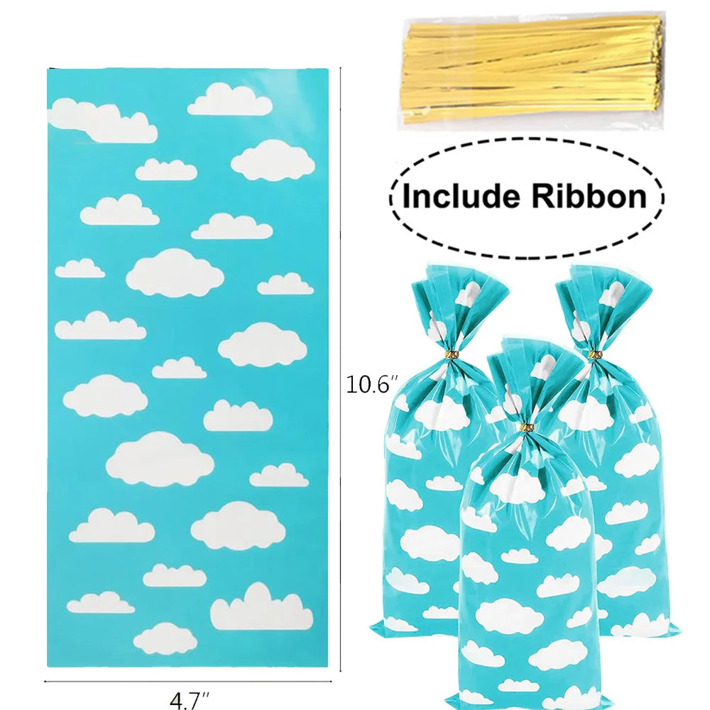 Robuste Geschenkbeutel mit Bändern für Süßigkeiten und Präsente