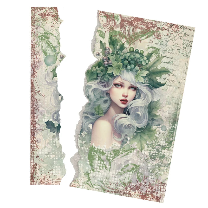 Reispapier im Retro Design für Scrapbooking und Vintage Dekoration