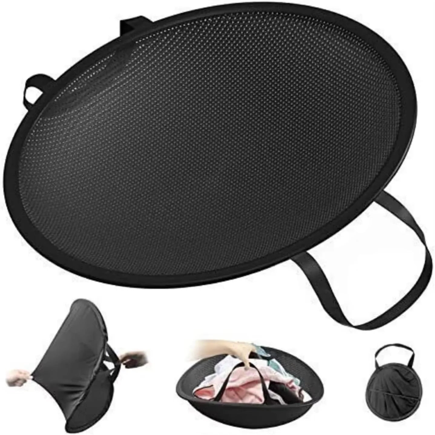 Platzsparender flexibler zusammenklappbarer Wäschekorb mit Griffen Polyester