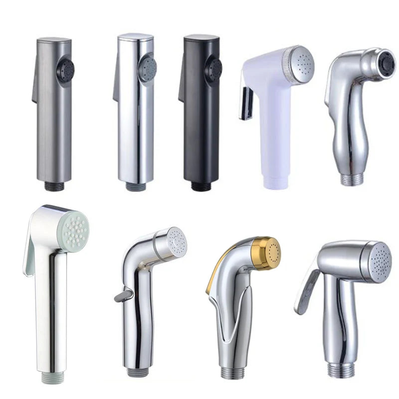 Hygienischer Weiß-Silber Handheld Bidet Duschkopf mit selbstreinigender Funktion