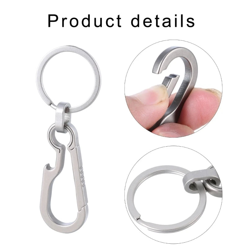 Edelstahl Schlüsselclip Molle Gürtel Schlüsselanhänger Outdoor Anti-Lost