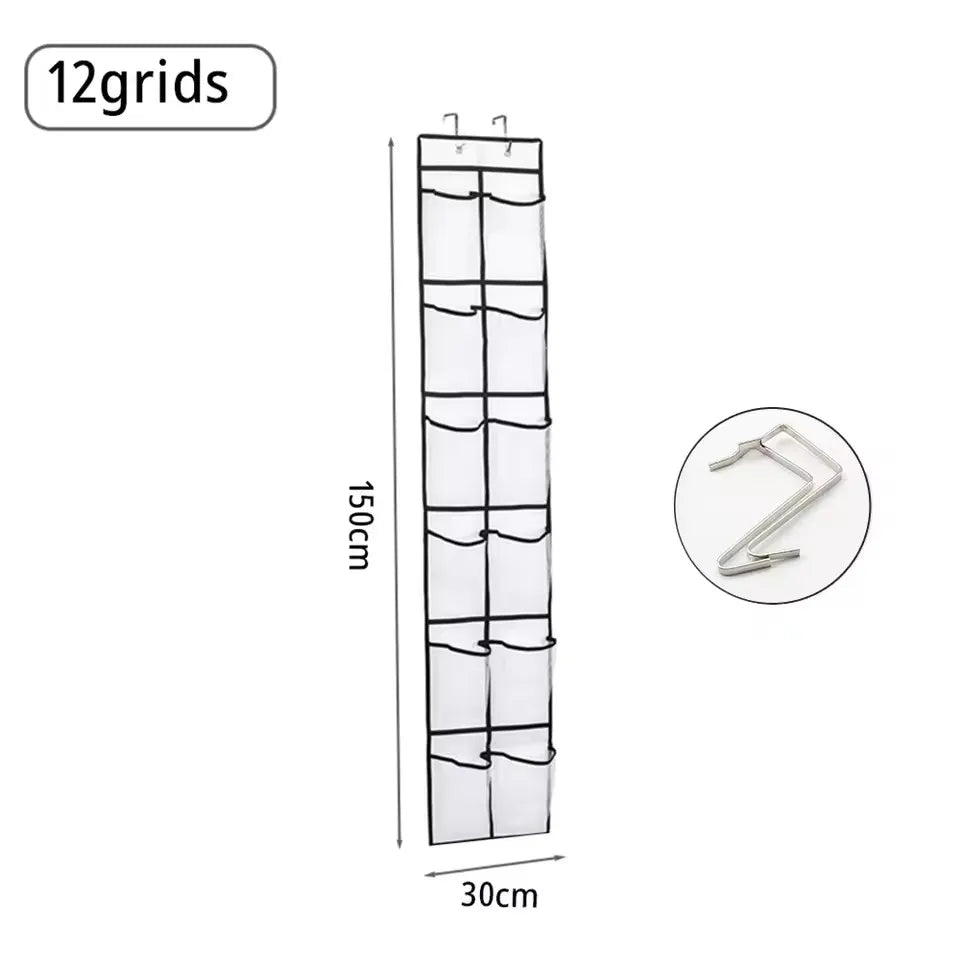 24-Fächer Wandhänger Schuh-Organizer Stoff Tasche Aufbewahrung Regal