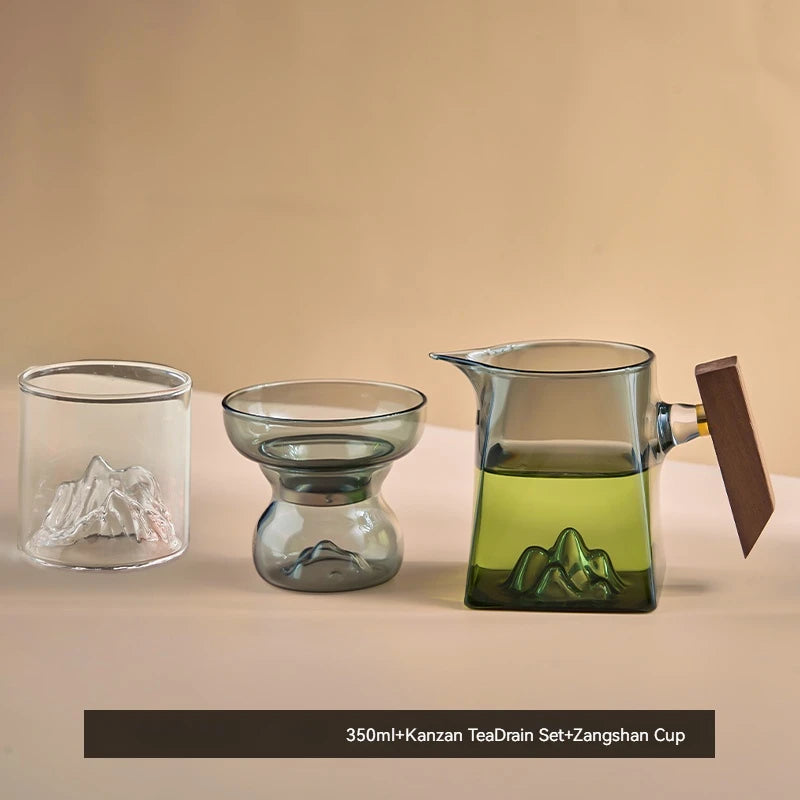 GIANXI Teetasse 350 ml Pyrex Tee-Set mit Griff und Filter handcrafted