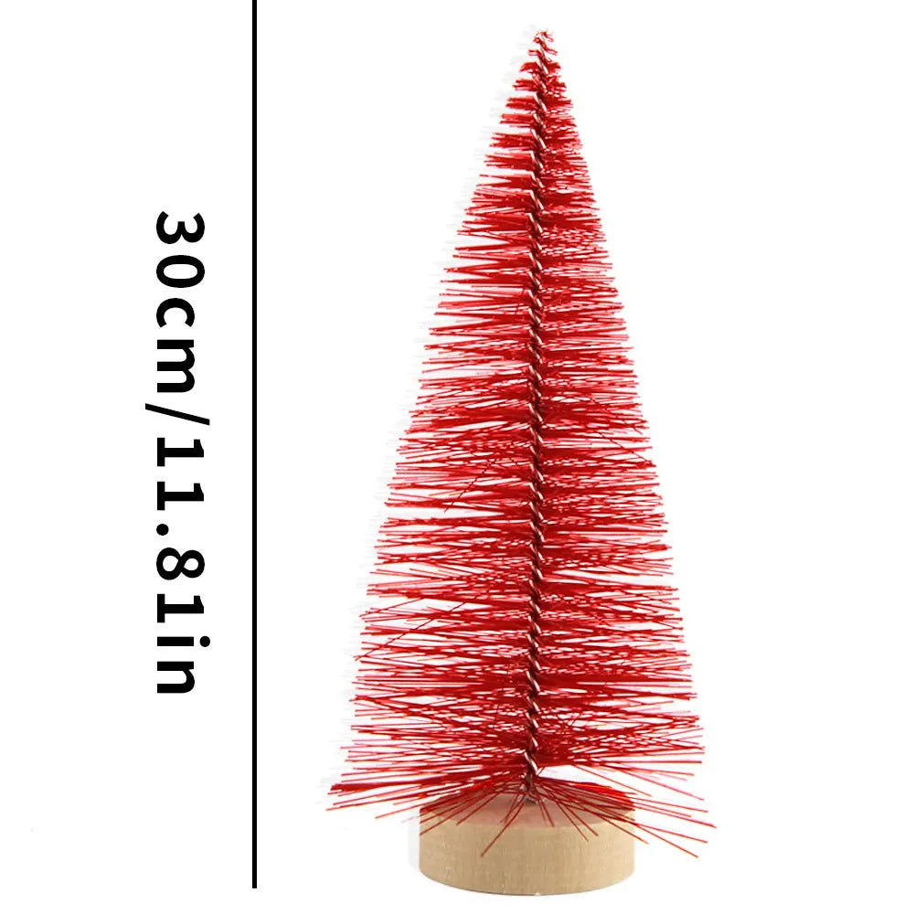 Mini-Weihnachtsbäume und Flaschenbäume für festliche Tischdekoration