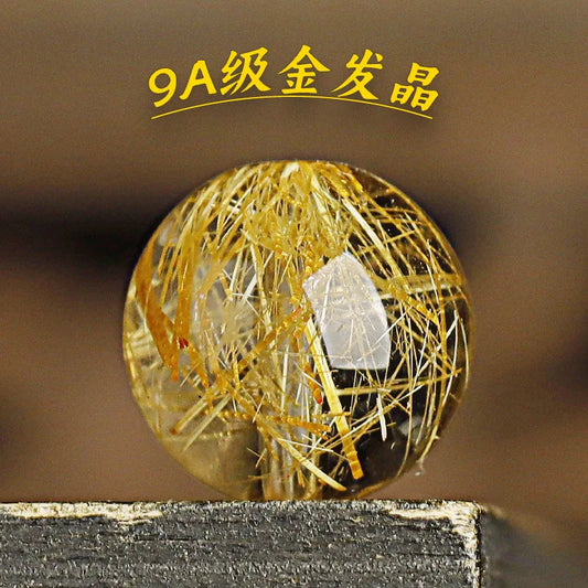 Natürliche goldene runde Haar Kristall Perlen zum Basteln