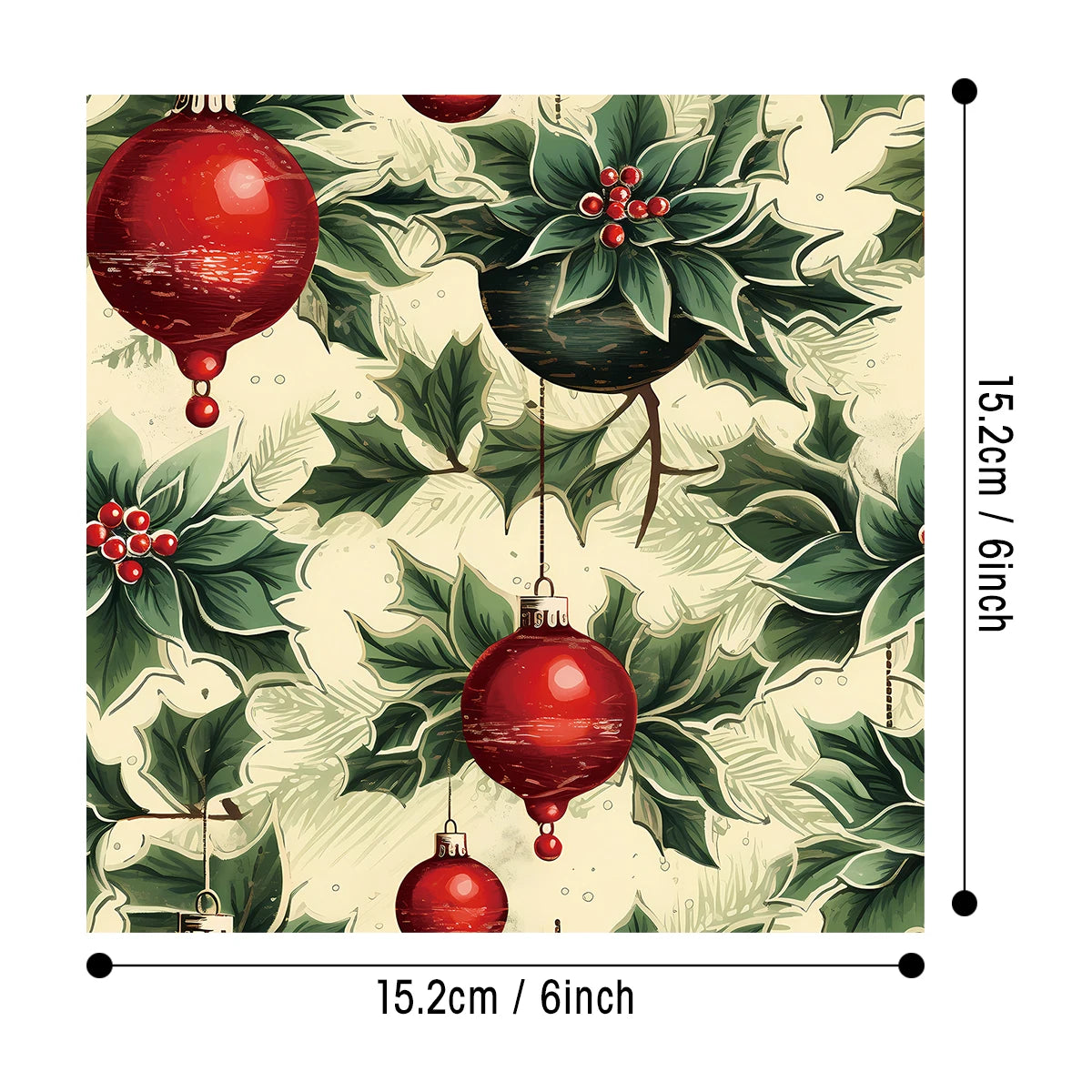 12 Blatt Retro Weihnachts Scrapbook Papierset mit Hello Santa Design