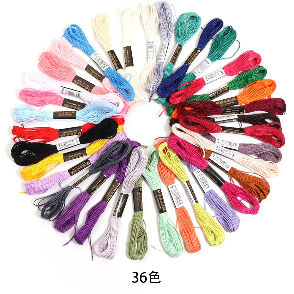 Abriebfestes Multicolor Stickgarn aus Polyester und Baumwolle