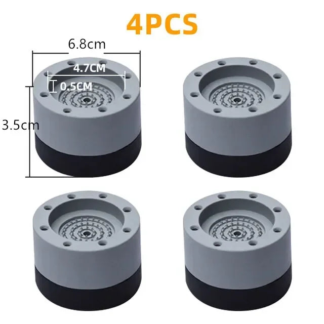 Rutschfeste Anti-Vibrations-Pads 4er-Set – Geräuschdämpfer für Waschmaschinen