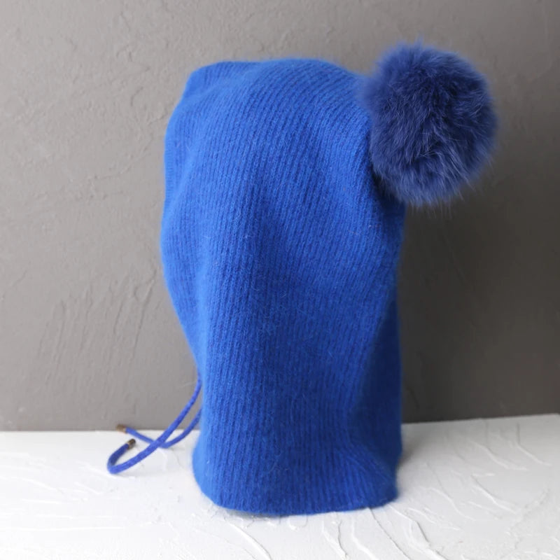 Warme Unisex Sturmhaube mit Schal und Kapuze für den Winter