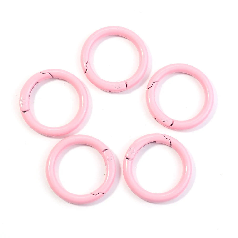 5-10Pcs Metall O-Ring Karabinerclips 25/35/41mm mit Federverschluss