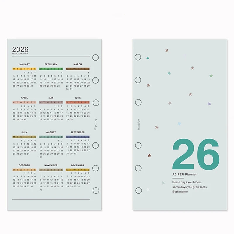 Loseblatt Notizbuch Planer Tagebuch Kalender Karten Schreibwaren 2026