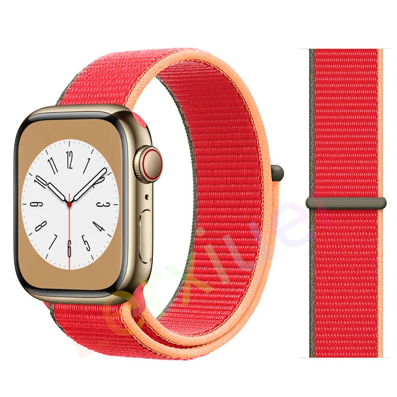 Nylon Schlaufenarmband für Apple Watch alle Serien und Größen