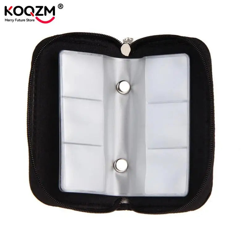 Schwarze Speicher Kartenetui mit 22 Fächern für vielfältige Speicherkarten