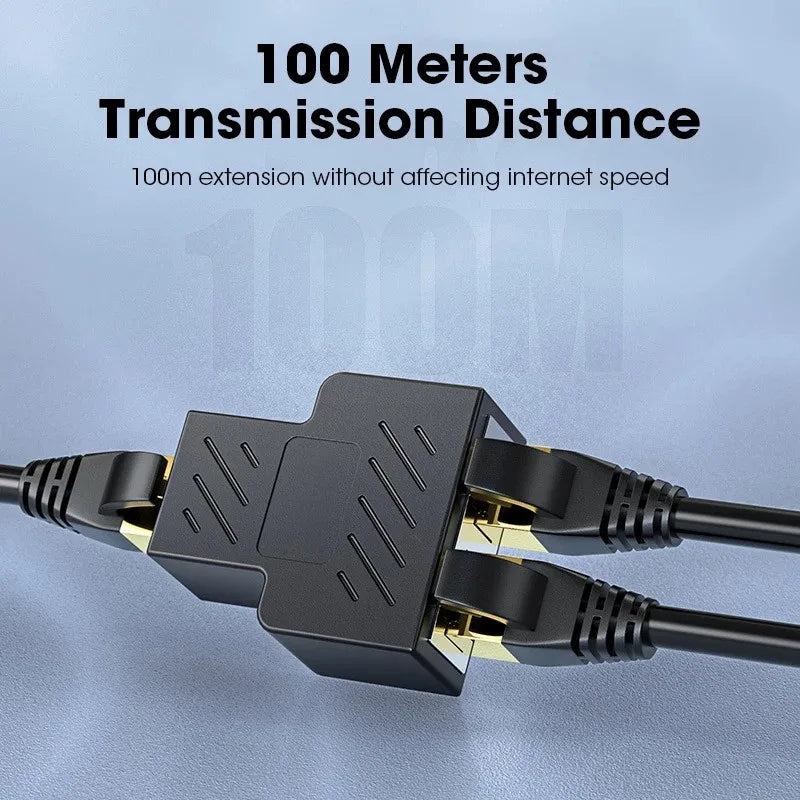 RJ45 Splitter 2 Stück Ethernet Adapter 1 auf 2 Netzwerk Koppler