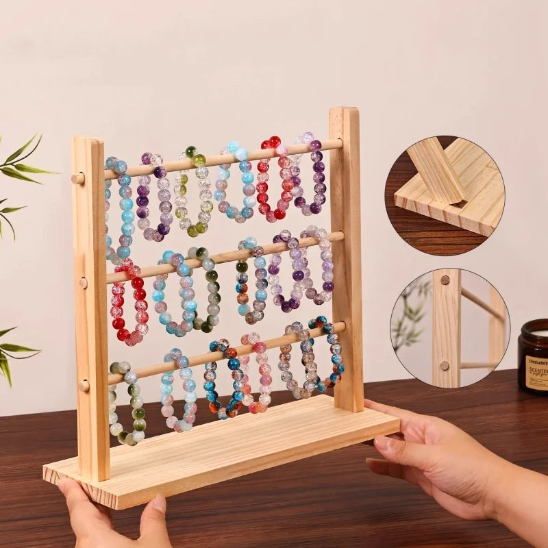 Abnehmbarer Schmuckhalter aus Holz mit 2 bis 6 Etagen