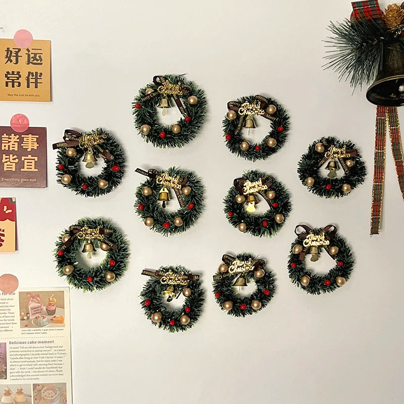 Festliche Magnet-Deko für Kühlschrank & Türen - Weihnachtskranz, Aufkleber