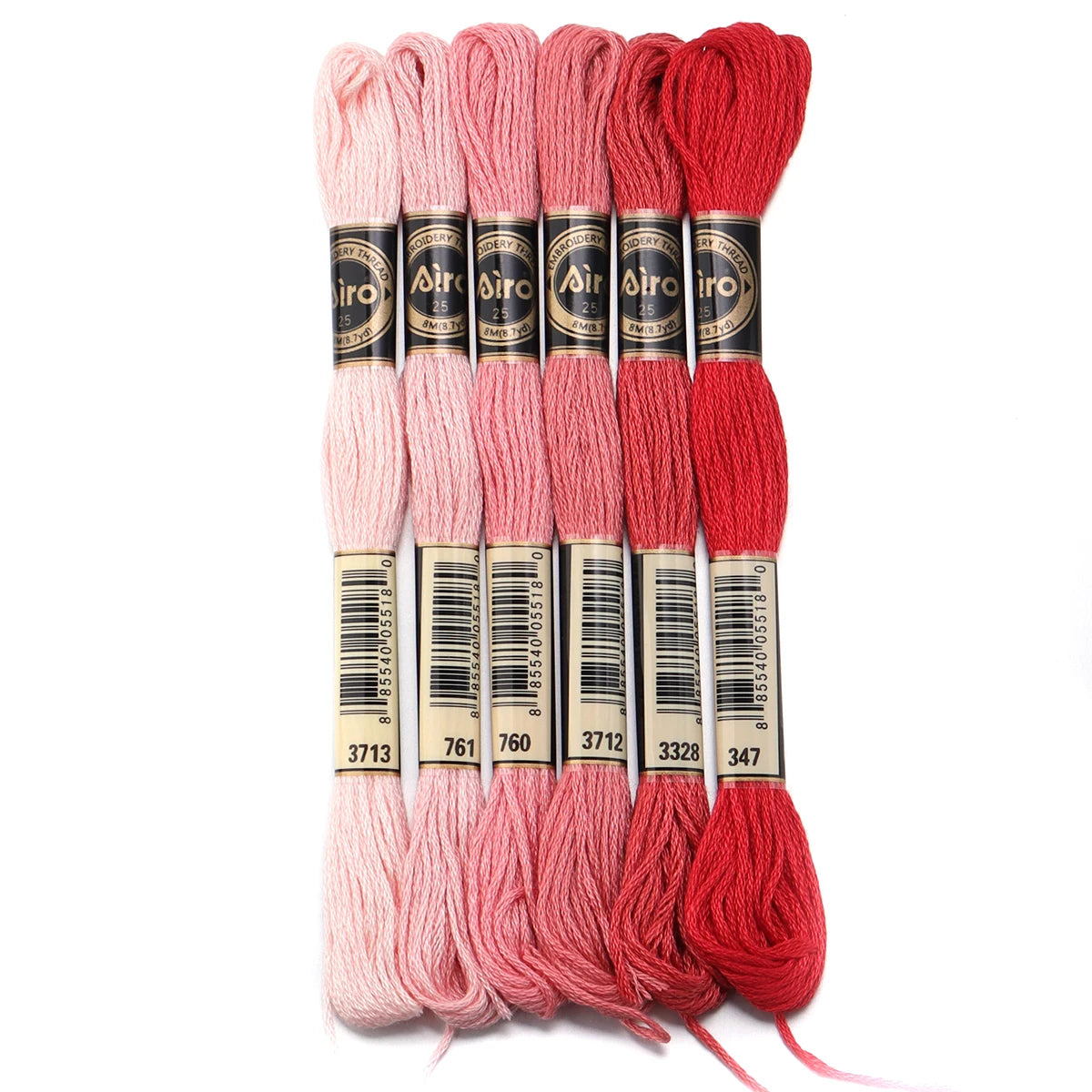 Umfangreiches Set Stickgarn für Handarbeiten mit bunten Farben