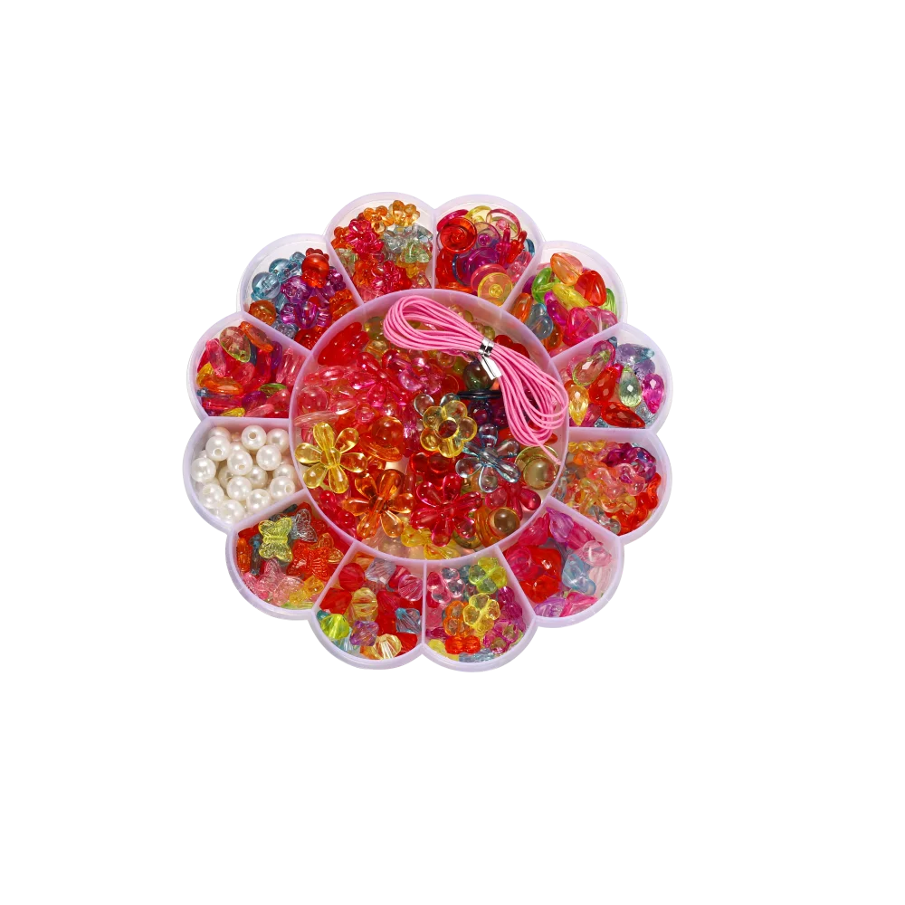 Buntes Acryl Perlen Set für DIY Freundschaft Armband Halskette Schmuck