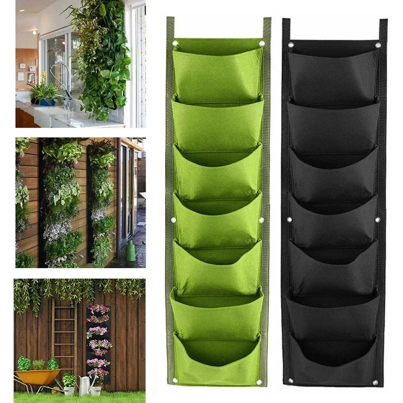 Vertikale Pflanztasche Filz Wandbehang Blume Gemuese Garten