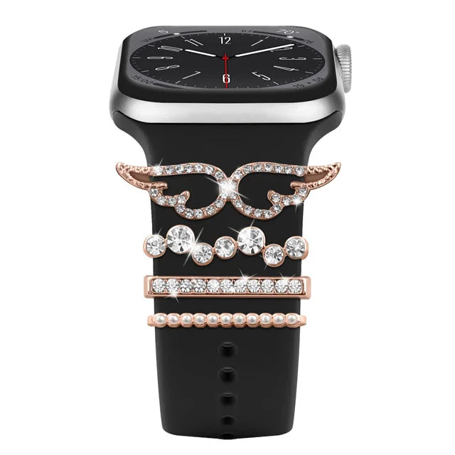 Dekoration für Apple Watch Band Ultra2 10 9 8 Diamant Schmuck Armband Zubehör für Samsung/Huawei Uhr 20/22mm Armband Charms-Yabubest - Home & More