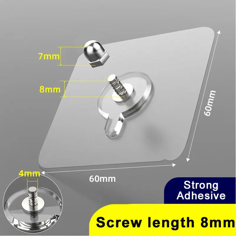 Selbstklebende Schrauben-Wandhaken 2-10 Stück für vielseitige Wandmontage