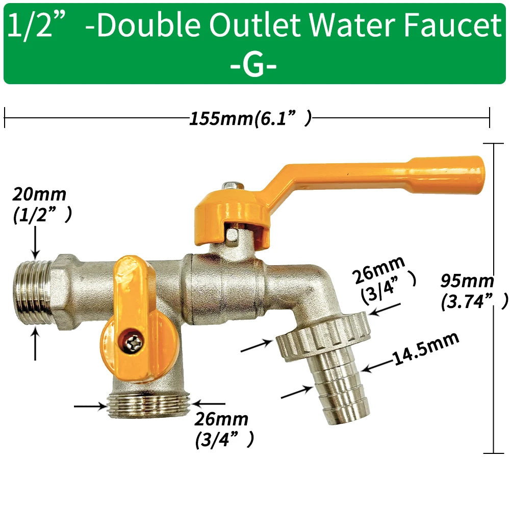 Metall-Gartenschlauch Adapter für Wasserhähne 1/2 Zoll Anschluss - Yabubest - Home & More