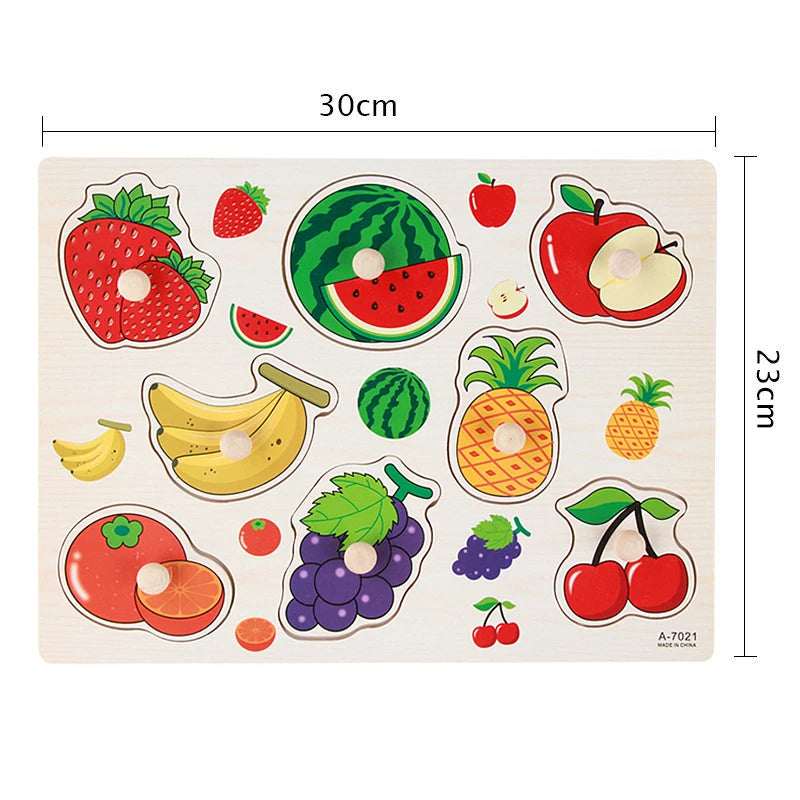 Montessori Holzpuzzle Formen Lernspielzeug für Kleinkinder