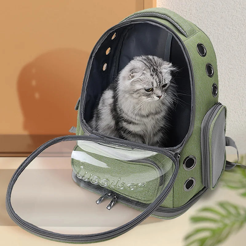 Transparenter Haustier Rucksack für Katzen und kleine Hunde Reisen