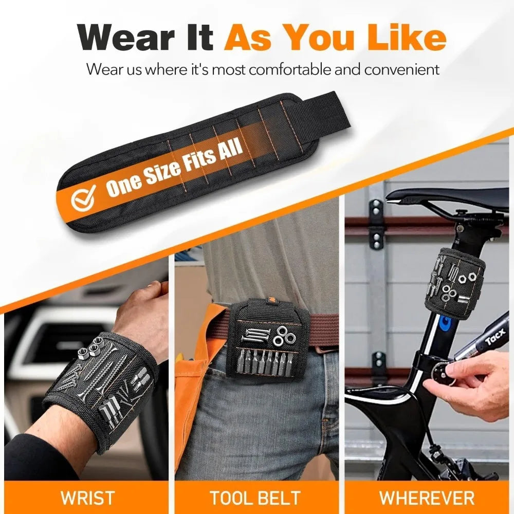 Magnetisches Werkzeug-Armband verstellbar für Schrauben Nägel und Bohrer