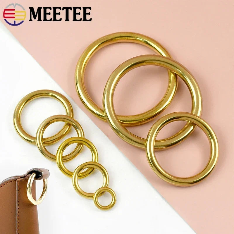 O-Ring Messing Rund nahtlose Ringschnallen 2 5 10 Stück für Gurtband