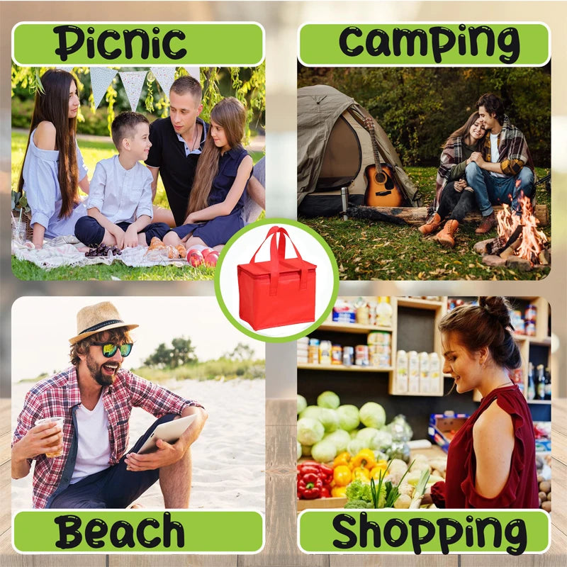 Isolierte, faltbare Lunch-Kühltasche für Picknick und Lebensmitteltransport
