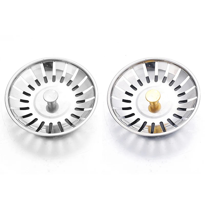 Effektiver Edelstahl Waschbeckenfilter & Haarfänger 1-2 Stück, Silber Gelb