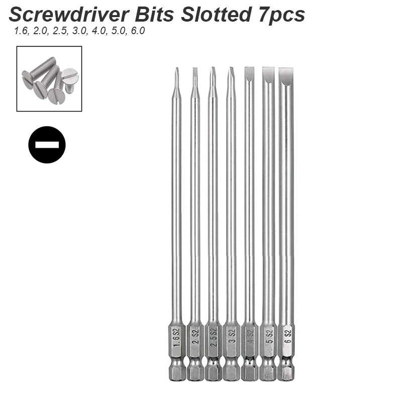 Lange magnetische Schraubendreher Bits Set 1/4 Zoll Sechskantschaft