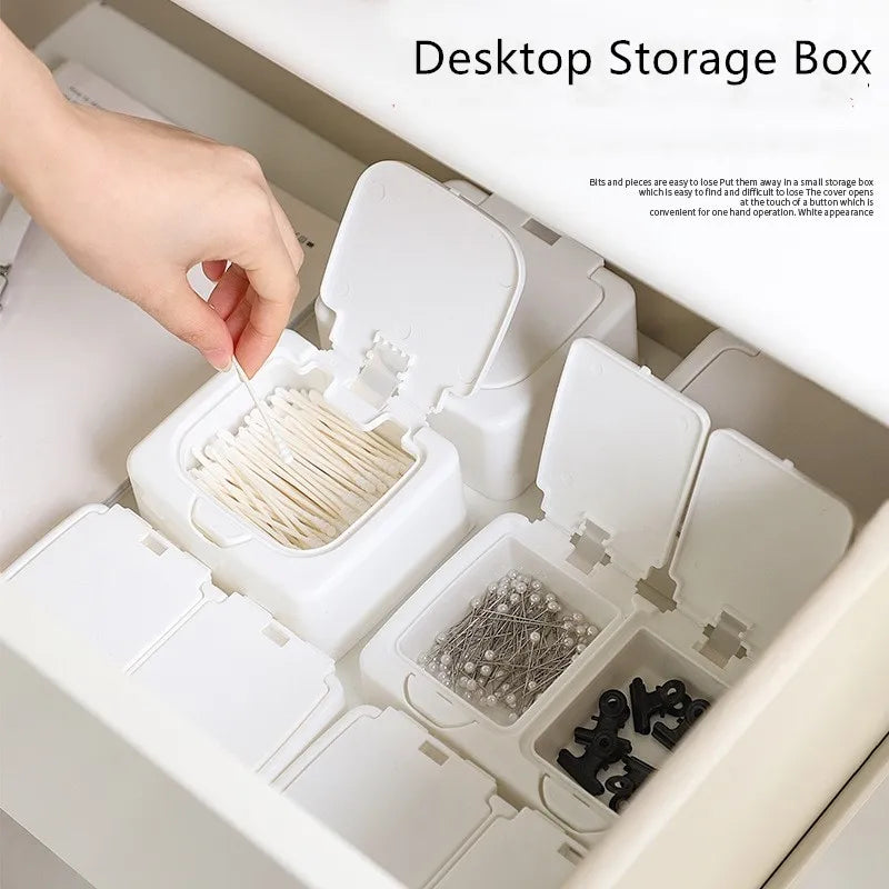 Mini Desktop Aufbewahrungsbox mit Pop-Up Deckel für Kleinigkeiten
