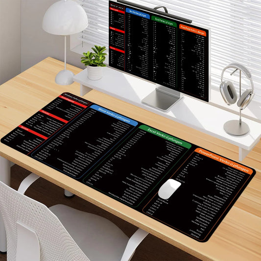 Excel Shortcuts Mauspad Schreibtischunterlage für Büro & Studium