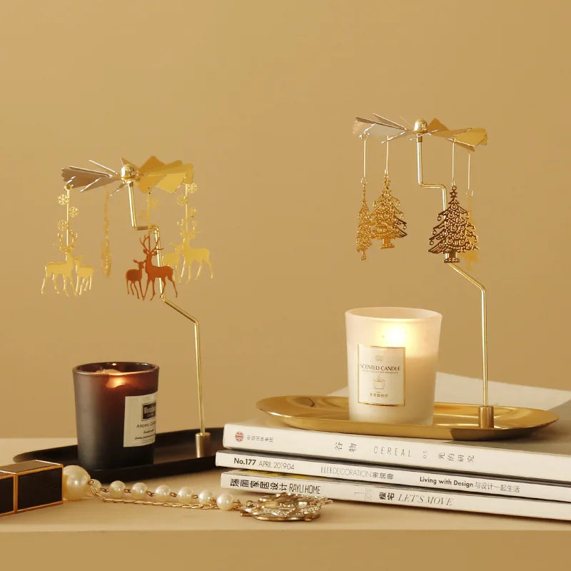 Rotierender Kerzenhalter mit kreativem Windmühlen-Design als Geschenk