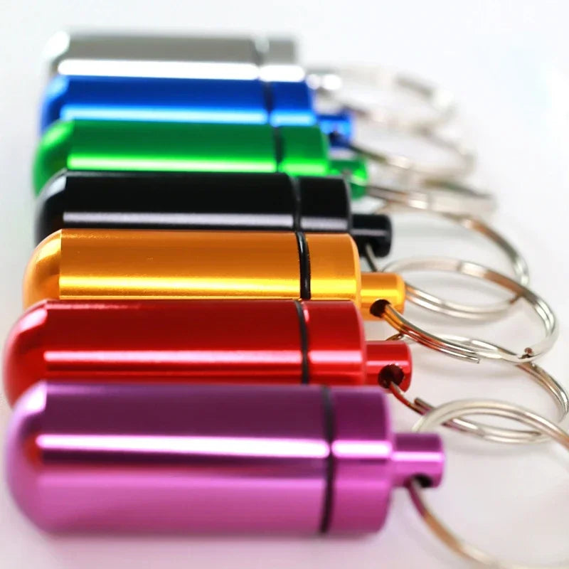 Wasserdichte Mini Pillendose aus Aluminium für Reisen und Alltag
