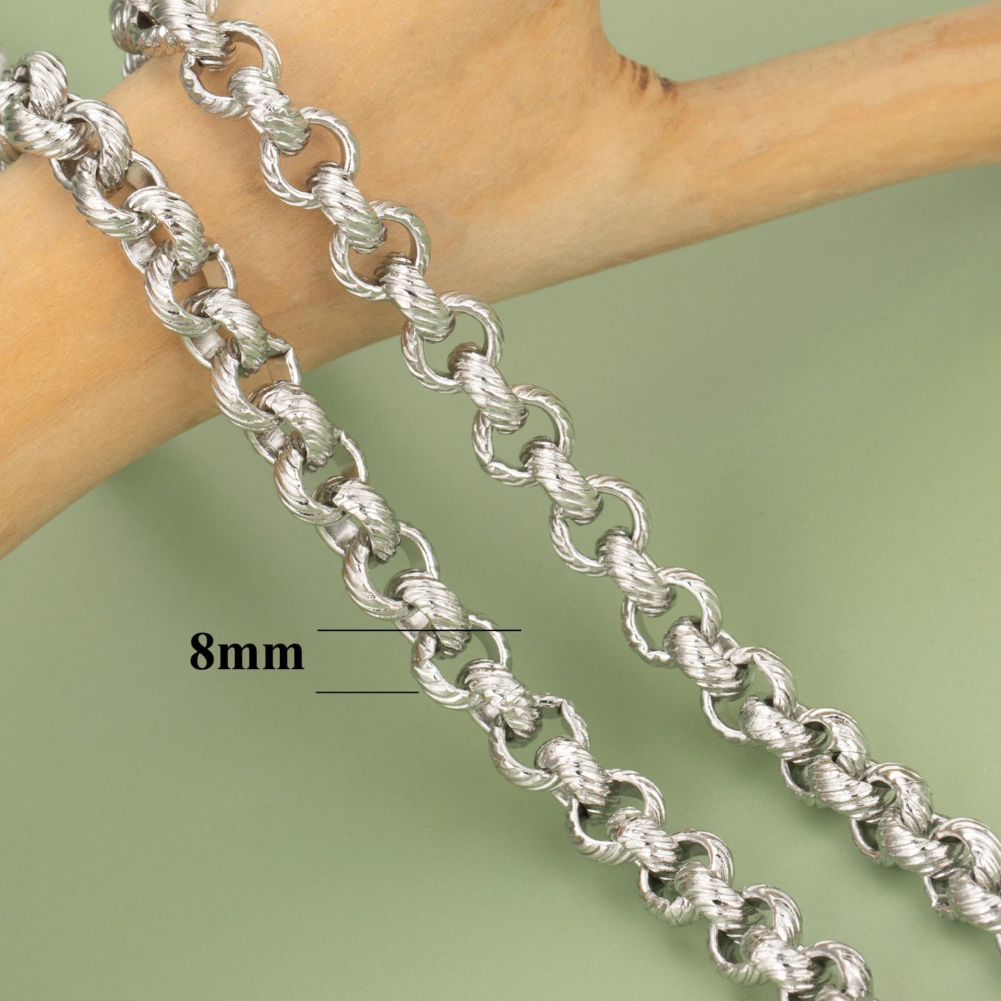 DIY Schmuckzubehör Kette 18 Karat vergoldet & rhodiniert, 1m Länge